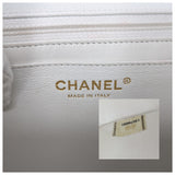 Chanel bag Vintage Classic Quilted Caviar Single White Jumbo Flap