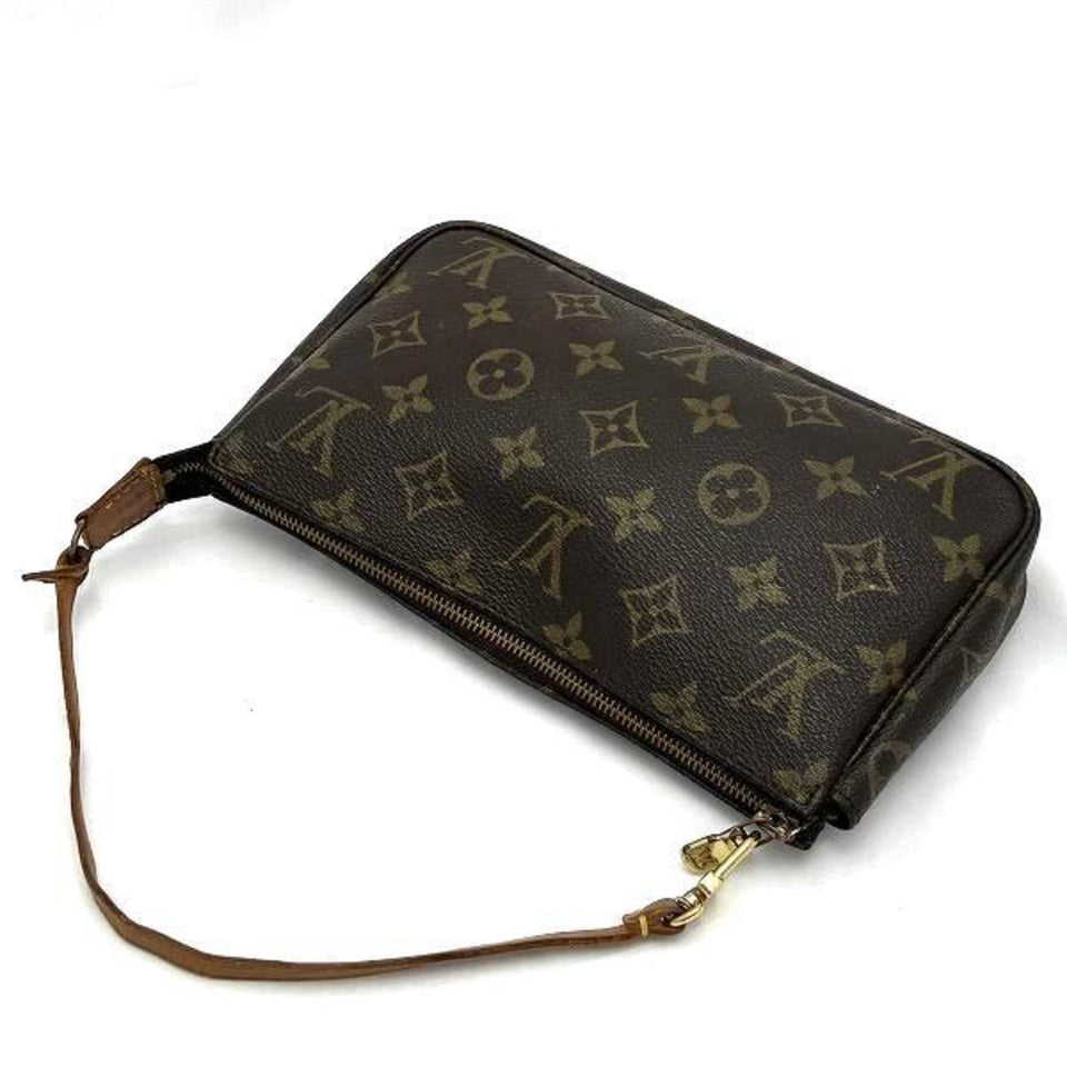 Louis Vuitton Pochette Accessoire  Canvas Clutch Bag