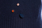 Chanel Navy Confetti Cashmere Navy SZ 34