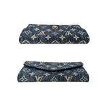Louis Vuitton Monogram Jacquard Denim Sarah Wallet Bleu