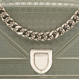 Dior Grey Micro Cannage Patent Leather Mini Diorama Shoulder Bag