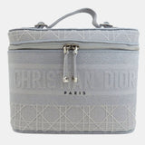Grey Cannage Embroidery Canvas DiorTravel Vanity Case Bag