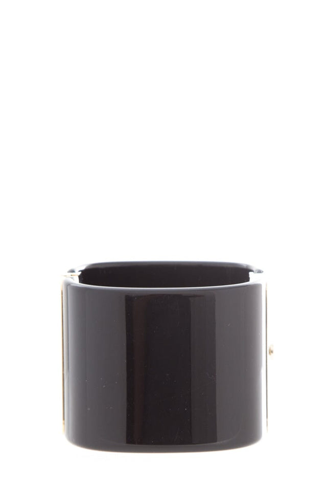 Chanel Black & Jewel Detail Cuff