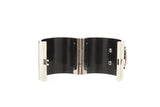 Chanel Black Silver Cuff Bracelet