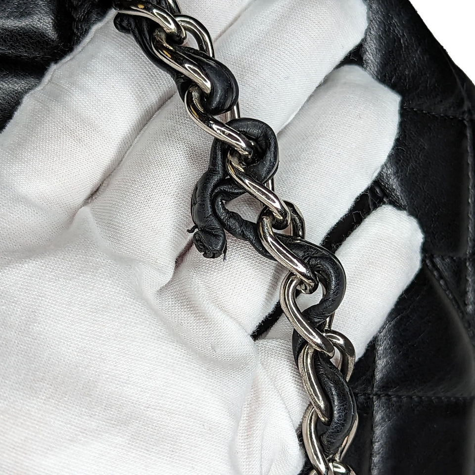 Chanel bags Lambskin Quilted Maxi Classic Single Flap Black