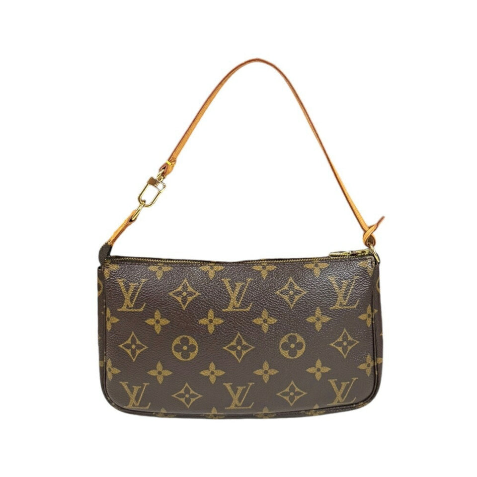 Louis Vuitton Pochette Accessoire  Canvas Clutch Bag