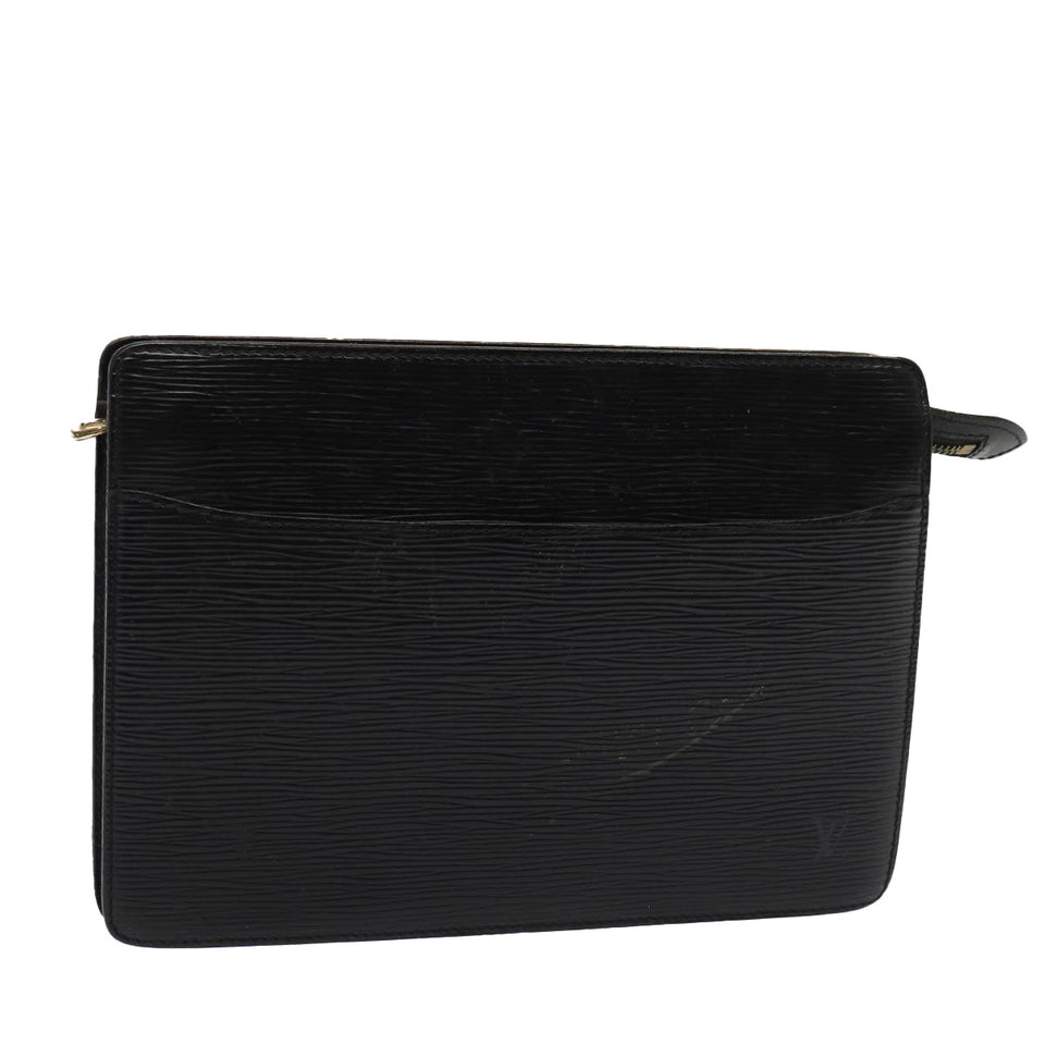 Louis Vuitton Epi Pochette Homme Clutch Bag Black Noir