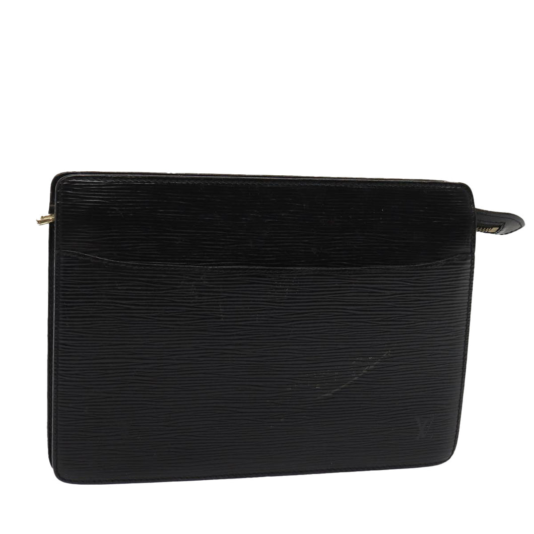 Louis Vuitton Epi Pochette Homme Clutch Bag Black Noir