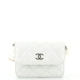CHANEL Pearl Strap CC Wallet on Chain Quilted Calfskin Mini