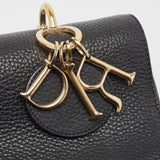Dior Black Leather Small Be Dior Flap Top Handle Bag