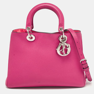 Fuchsia Leather Medium Diorissimo Shopper Tote