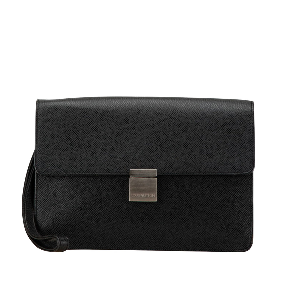 Louis Vuitton Selenga  Leather Clutch Bag