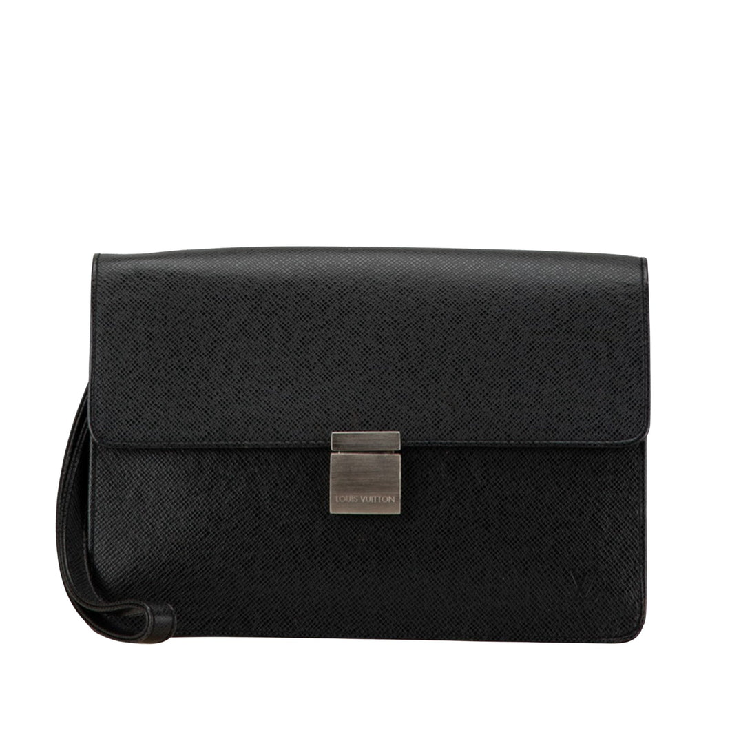 Louis Vuitton Selenga  Leather Clutch Bag