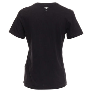 Christian Dior Addict Cotton Linen Logo Print Tshirt