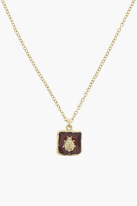 Dior Golden Effect Brass Jardin D'hiver Long Necklace With Pendan