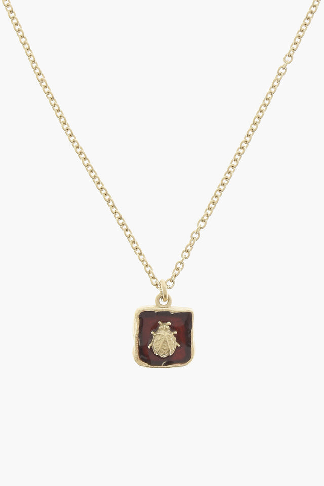 Dior Golden Effect Brass Jardin D'hiver Long Necklace With Pendan