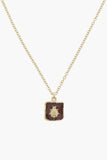 Dior Golden Effect Brass Jardin D'hiver Long Necklace With Pendan
