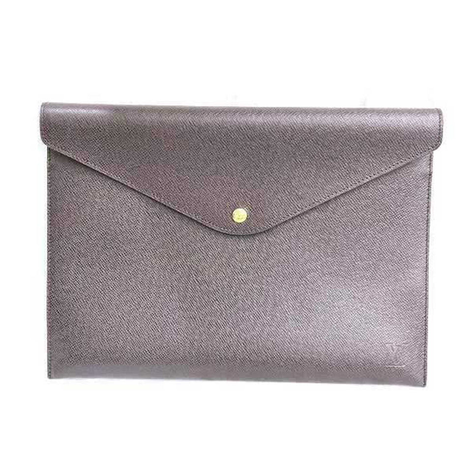 Louis Vuitton Document Case  Leather Clutch Bag