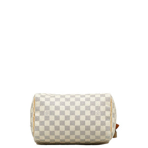 Louis Vuitton Damiere Azur Speed 25 Bag Mini Boston Bag N41371 White PVC Leather  Louis Vuitton