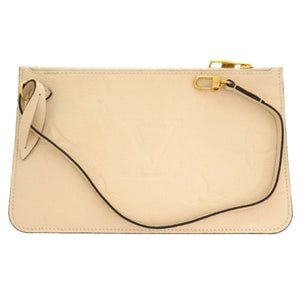 Louis Vuitton Neverfull Pouch  Leather Clutch Bag
