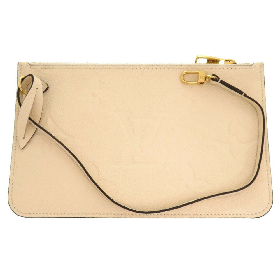 Louis Vuitton Neverfull Pouch  Leather Clutch Bag