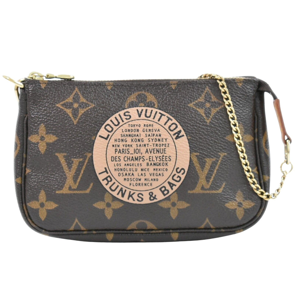 Louis Vuitton Mini Pochette Accessoires  Canvas Clutch Bag