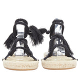 Dior Diorexpress embroidered cotton rope tie jute sandals