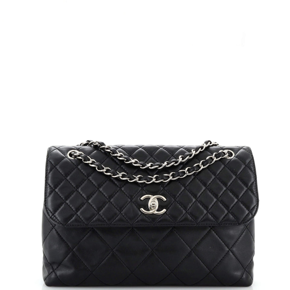 CHANEL In The Business Flap Bag Quilted Calfskin Maxi