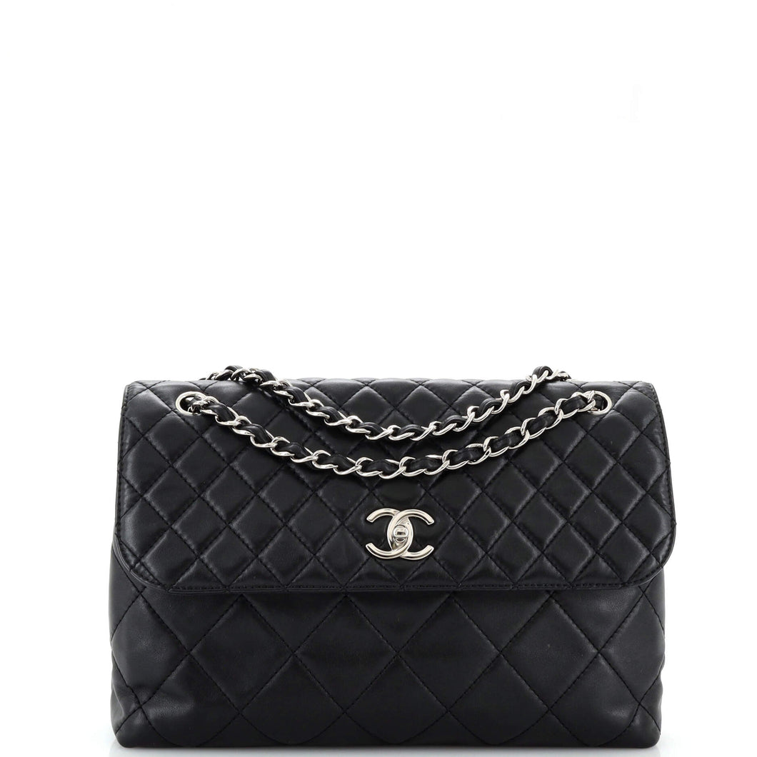 CHANEL In The Business Flap Bag Quilted Calfskin Maxi