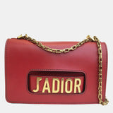 Red Leather Medium J'Adior Shoulder Bag