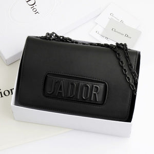 Dior J'Adior Flap Bag In Black Ultra Matte Calfskin