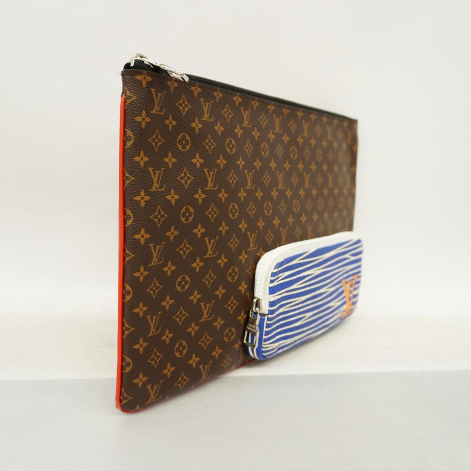 Louis Vuitton Pochette A4  Canvas Clutch Bag