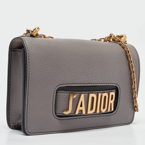Dior Grey Leather Medium J'adior Flap Shoulder Bag