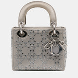 Grey Mini Crystal Embellished Satin Lady Dior