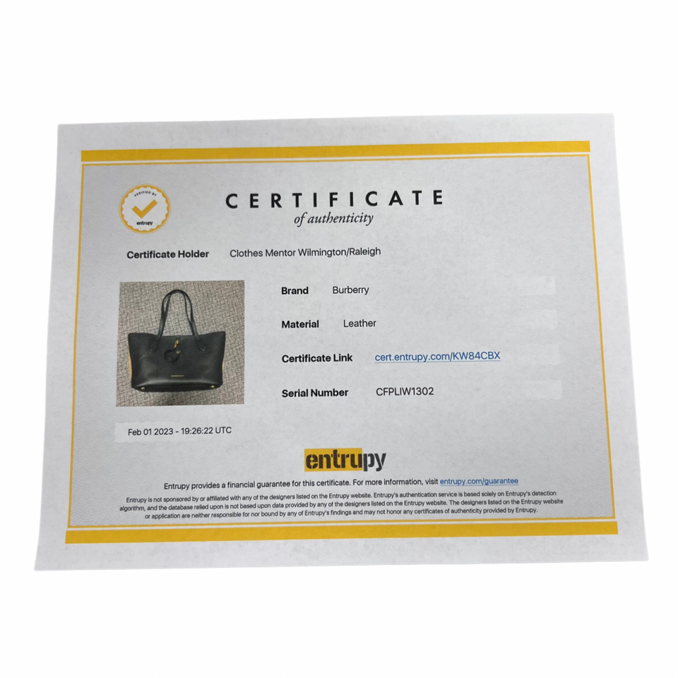 Handbag Designer By Burberry  Size: Medium