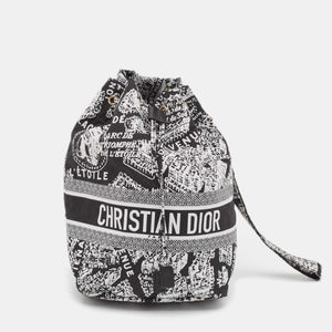 Black/White Plan De Paris Nylon Diortravel Pouch
