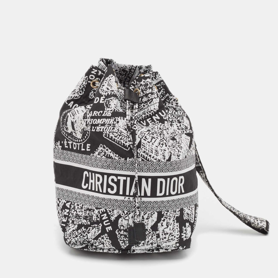 Black/White Plan De Paris Nylon Diortravel Pouch
