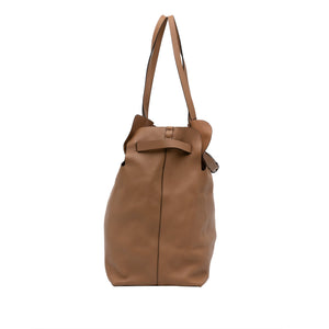 Brown Burberry Belt Soft Leather Tote
