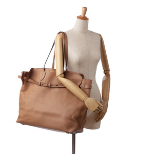 Brown Burberry Belt Soft Leather Tote