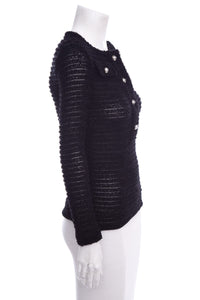 Chanel Black Tweed Sweater SZ 36