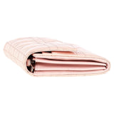 Dior Cannage Quilted Lady Dior Wallet in Pastel Pink Lambskin Leather