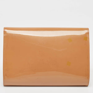 Louis Vuitton Rose Velours Patent Leather Louise Clutch