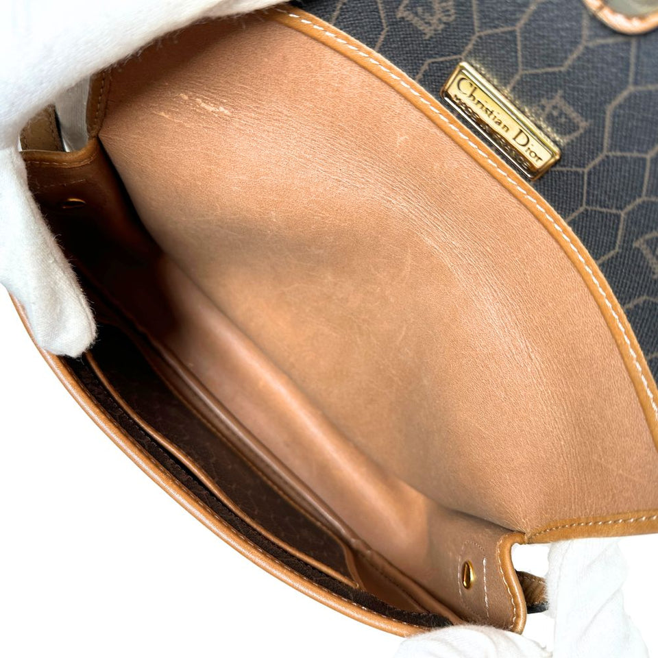 Dior Honeycomb  Canvas Shoulder Bag