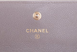 Chanel 2020 Grey Quilted Caviar Wallet