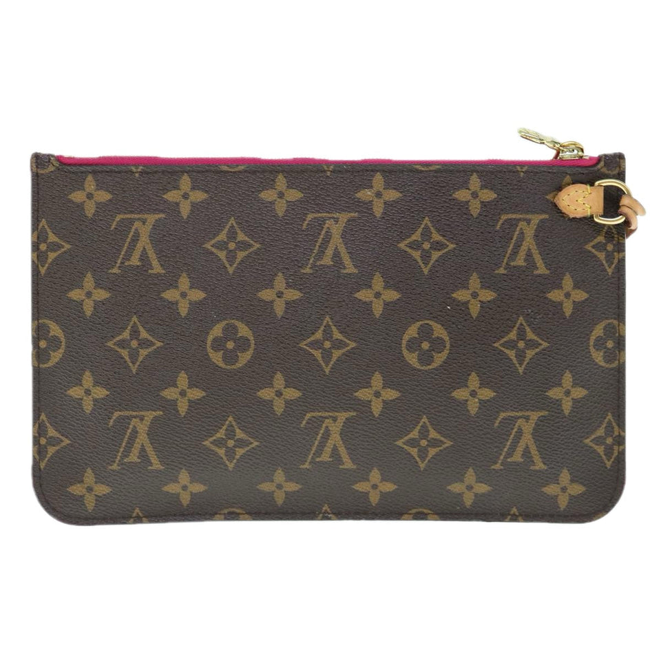 Louis Vuitton Neverfull Pouch  Canvas Clutch Bag