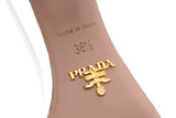 Prada White Patent Leather Sandals SZ 36.5