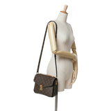 Brown Louis Vuitton Monogram Pochette Metis Satchel