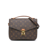 Brown Louis Vuitton Monogram Pochette Metis Satchel