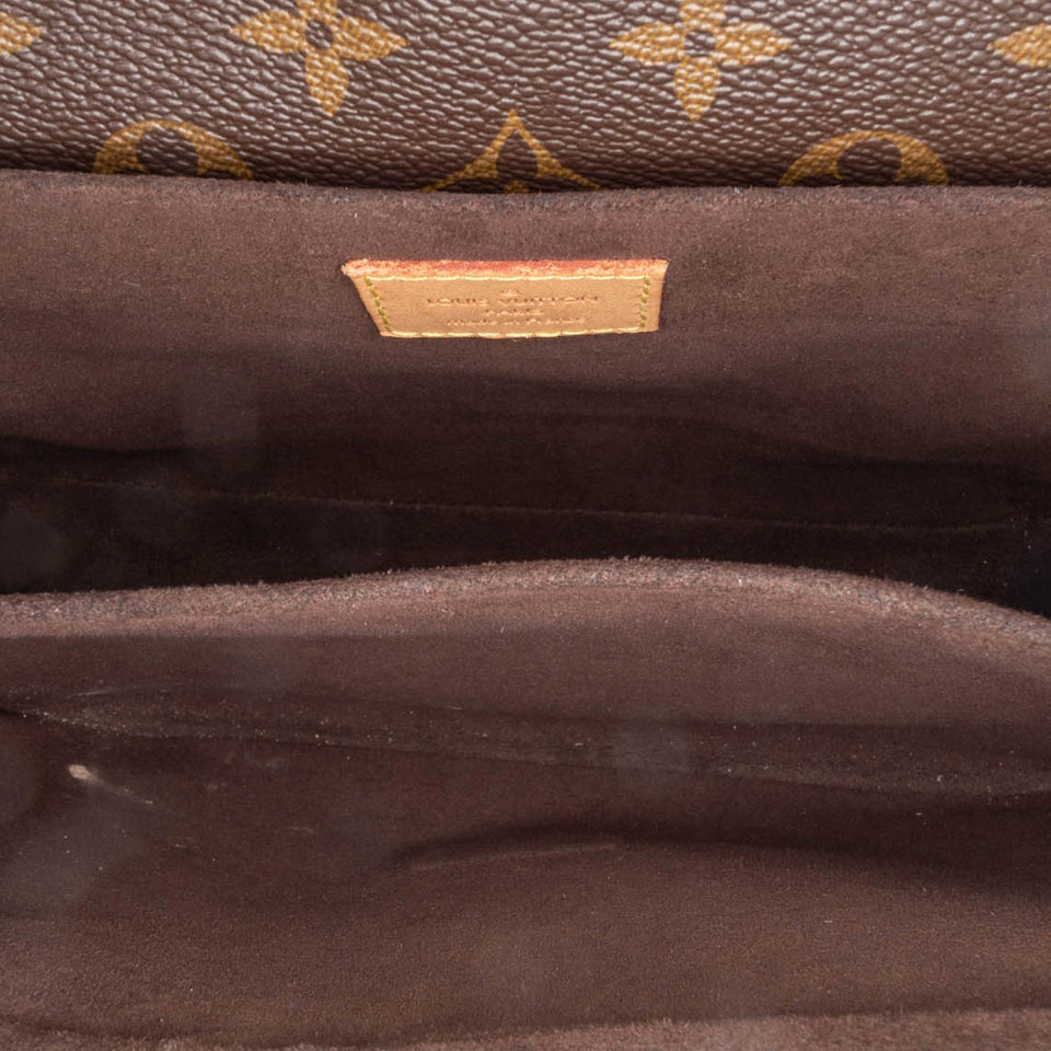 Brown Louis Vuitton Monogram Pochette Metis Satchel