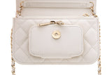 Chanel White Business Affinity Flap Handbag
